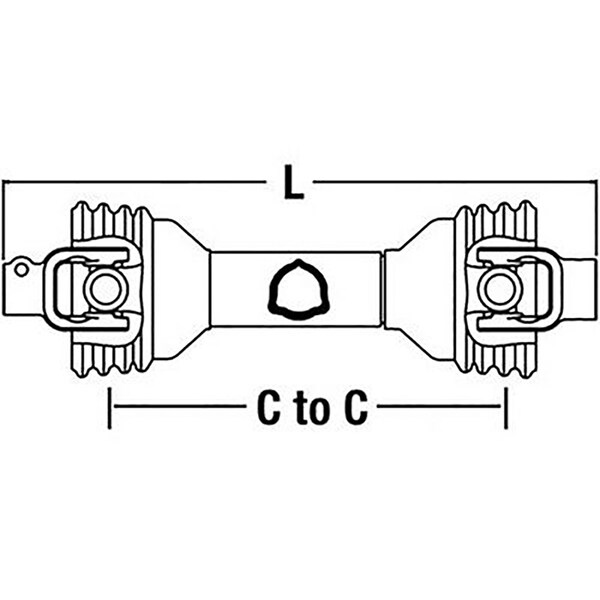 Aftermarket CS24314 Universal Fit Economy Rotary Cutter Driveline Fits CATegory 2 20HP 51" L DRF30-0042 - main